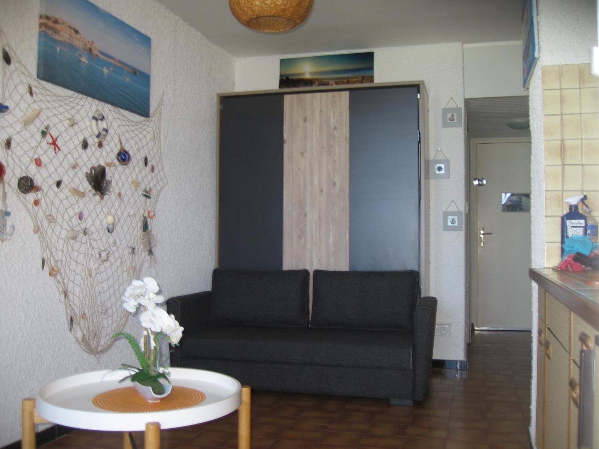 Studio vue sur la mer au 6ème et dernier étage Canet-en-Roussillon Esterno foto